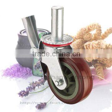 Industrial Swivel With Brake PVC Hardware Caster Wheel photo-4