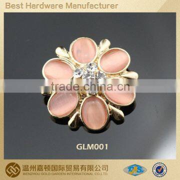 2014 fashion flower design crystal rhinestone sewing buttons