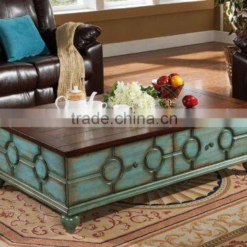 American Style Coffee table, Country Style soild wood Coffee Table, Antique Vintage coffee table