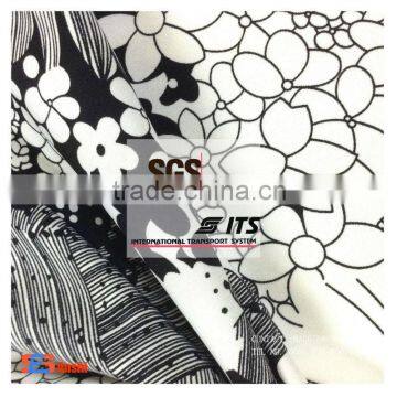 ES6142 polyester spandex milk fabric dty polyester fabric with printed