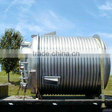 316L Stainless Steel External Steam Coil Heated Stirred Fat Melting Vessel