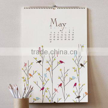 Sprial Binding Paper Wall Calendar/Wholesale Custom Calendar Printing photo-2