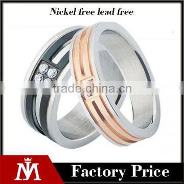 2016 high polished cool simple 316Lstainless steel wedding band ring for lover