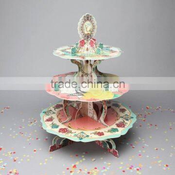 3 Tier Round Cake Cupcake Stand Afternoon Tea Three Tiered Cake Stand Birthday Wedding Party Display