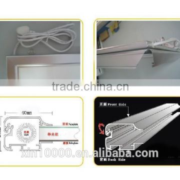 Illuminated slim snap frame aluminum LED profile for advertising light box