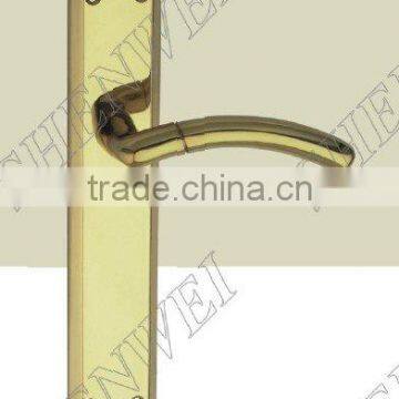 521-103 PB Brass Door Handle on Plate