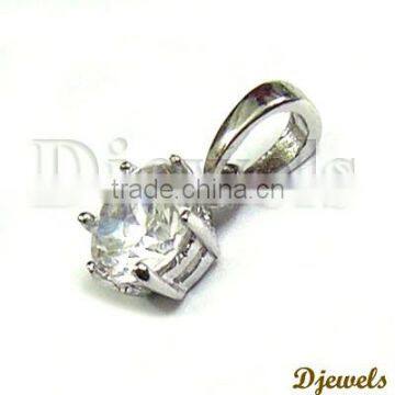 White Gold Diamond Pendant, Ladies Pendant, Diamond Jewelry