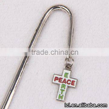 Cross Pendant Custom Metal Bookmarks Wholesale, Low Price Metal Bookmarks for Books photo-3