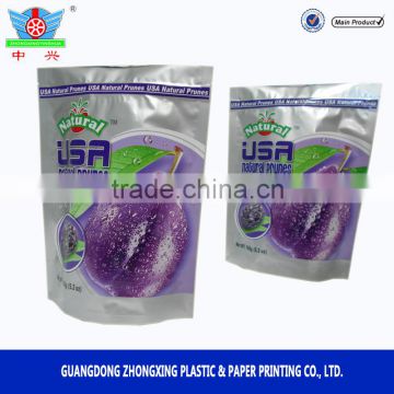 USA natural prunes waterproof composite bag aluminum foil bag for prunes