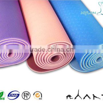 100% eco-friendly anti-slip custom print colorful tpe yoga mat