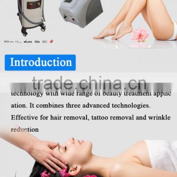 Anti-aging Hair Removal Multi-functional Beauty Equipment E Light/IPL/OPT/ SHR/ SSR + Pain Free RF + Nd Yag Laser POPIPL Eye Line Removal Vascular Removal