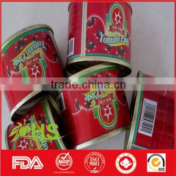 Red brix 28-30% canned tomato paste/tomato sauce