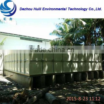 SMC FRP GRP panel sectional water storage tank with steel tower