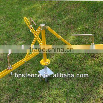 Adjustable spinning jenny with power coated for fencing wires