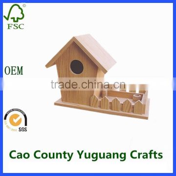 unfinished wooden hanging bird nest house toys