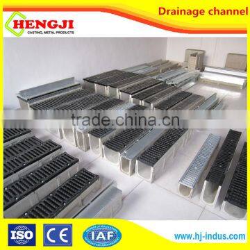 Professional polymer concrete drainage with stain steel galvanized grate EN1433 standard grates for drainage of drivewa