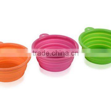 High quality Silicon Traveling Plastic Folding Dog Bowl