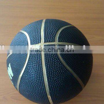 mini rubber basketball with golden tunnel toy basketball