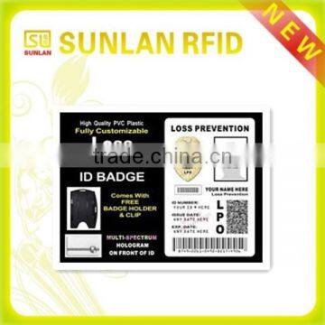 RFID 125khz image and signature pvc staff employee photo id card with hologram(professional manufacturer)