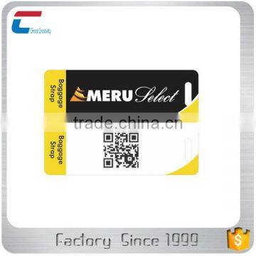 Irregular size pvc key tag plastic cards with QR Code