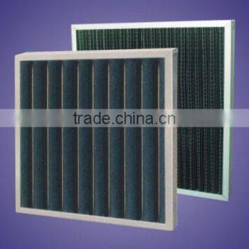 Active carbon pleated air filter