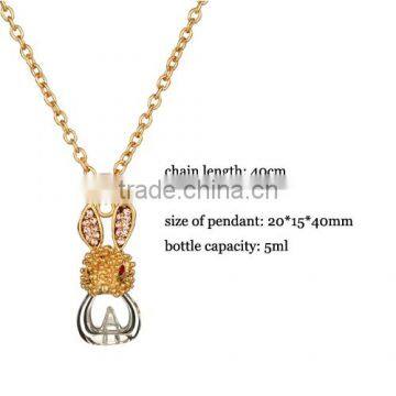 Rabbit Shape Jewelry Pendant Glass Perfume bottle jewelry