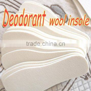 hot sale dry comfortable deodorant insole made by wool felt