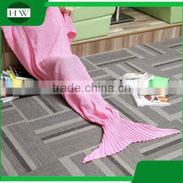 Christmas Gift Super Soft Fibers Warm Baby Kids Children Crochet Blanket Mermaid photo-4