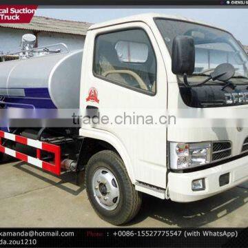 Dongfeng 4*2 95hp Small 4000-5000 Liter Vacuum Tank Truck Vacuum Truck Sale Vacuum Tankers for Sale photo-2
