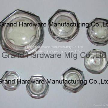 Polycarbonate Oil Sight Glass,BSP G Thread,Metric Thread Plastic Oil Levels photo-3