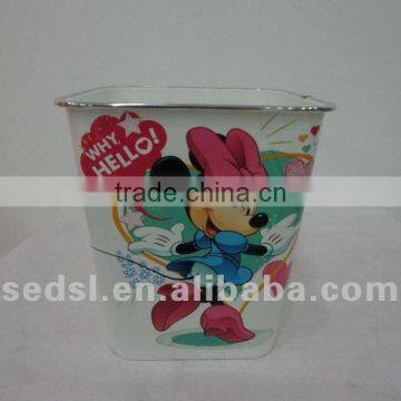 cartoon plastic trash bin