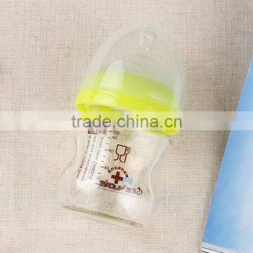 Wide Mouth Transparent Baby Glass Feeding Bottle photo-3