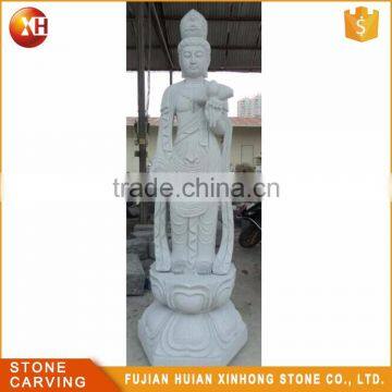 Wholesale Hand Carve Marble Stone Guanyin Buddha Statue photo-2