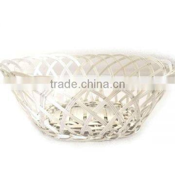 Hand Woven Kitchen Table Bread Fruit Aluminium Basket