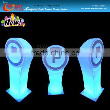 Solar Led pe Plastic Road Sign/outdoor Sign/led Color Change Road Sign photo-5