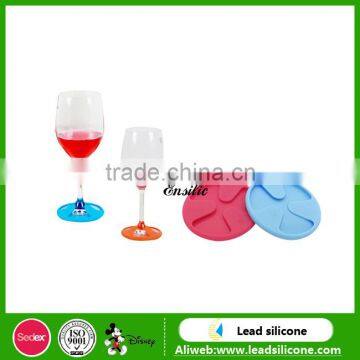 Custom Practical Silicone Wine Glass Mat,Non-slip Silicone Wine Glass Coasters photo-3
