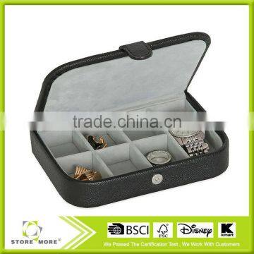 New Products!!!Black Leatherette Fabric STORE MORE Cufflink Box