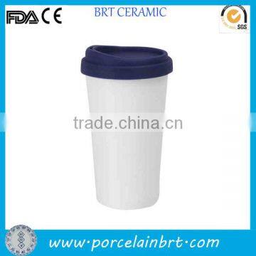 Customized Double Wall Cup with Silicone Lid