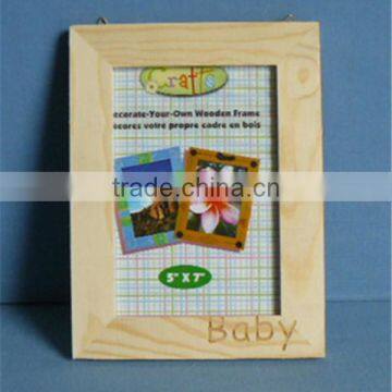 Lovely Cheap Custom New Designed Pine Wooden Plain Craft Photo Frames photo-3