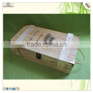 Sell Handmade 2 Bottle Wooden Wine Beer Display Box photo-2