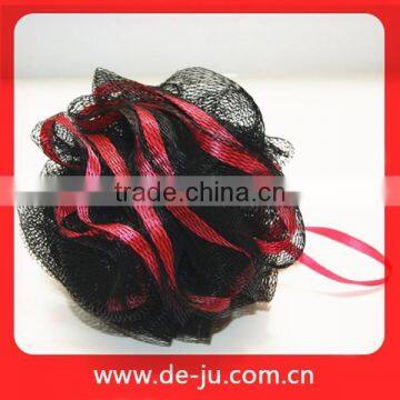 Cotton Rope Black Mesh Bath Sponge Ball photo-2
