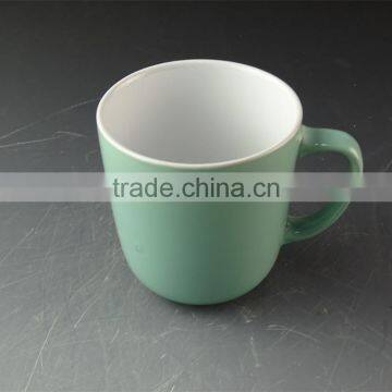 Stock Hot sale Cheap light green Glaze Ceramic promotional mug for Espresso