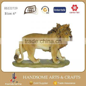 12.5 Inch Resin Home Decor Lifelike Animal Pair Lion Statues photo-4