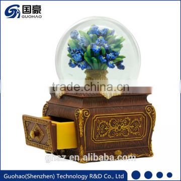 Hot Wedding gift Unique jewelry box Iris flower Snow globes