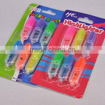 multi colored highlighter pen set
