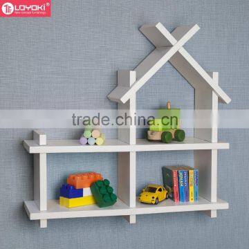 Lovely House Style Wooden Floating Shelf Wholesale Home Decor Wall Mount Shelving for Kids Room Wall Shelf Bracket photo-2