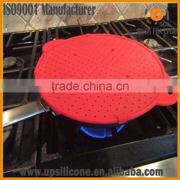 Round Shape Silicone Flat Colander With Handles photo-3