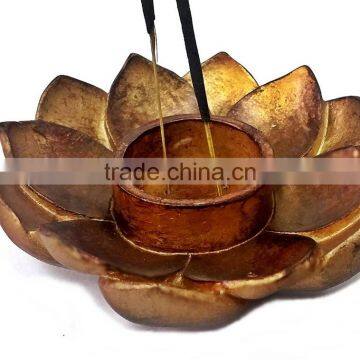 Buddha Lotus Incense Votive T-light Candle Holder Flower