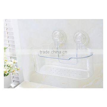 plastic transparent bathroom shelves with sucker