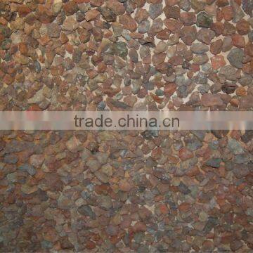 Red Basalt Pebbles Mosaic Stone